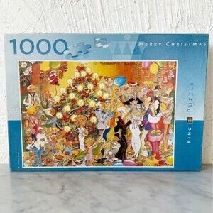 Merry Christmas Cartoon by Gerald Como 1000 Piece King Puzzle - Complete
